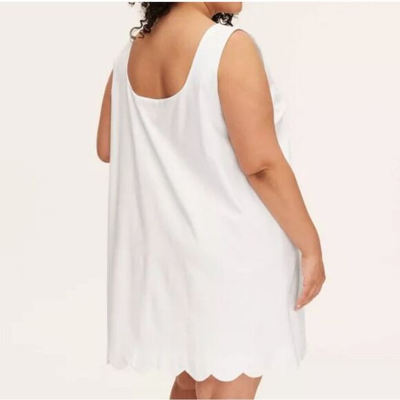 🆕👗Kate Spade New York Women's White Scalloped Mini Shift Dress, Sz 3XL - Picture 3 of 10